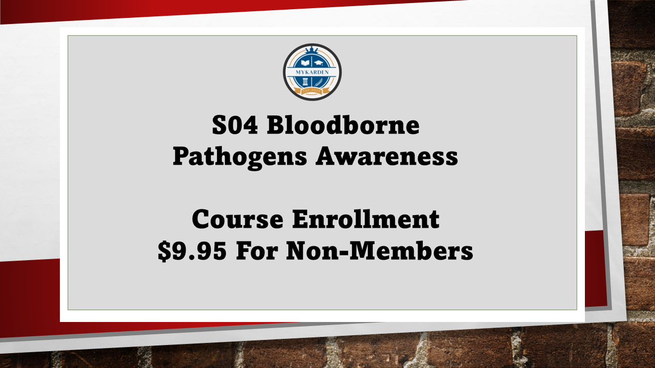 S04 Bloodborne Pathogens Awareness Training Course 