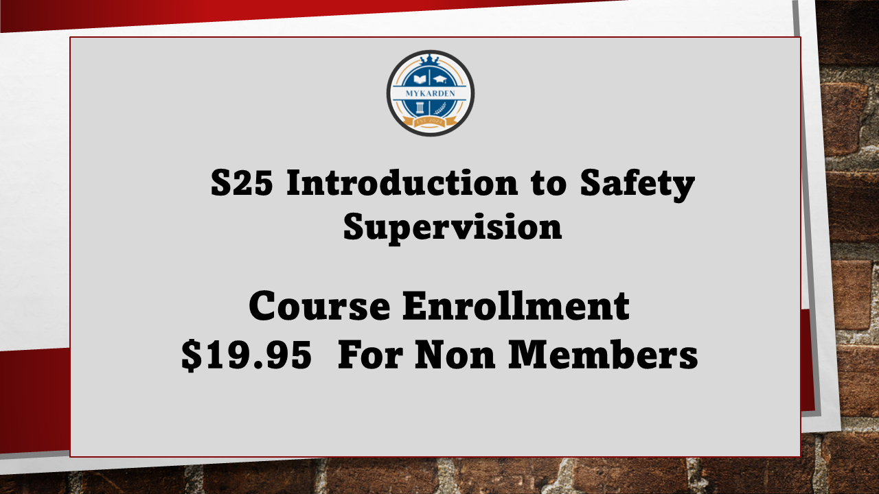 S25 Introduction to Safety Supervision